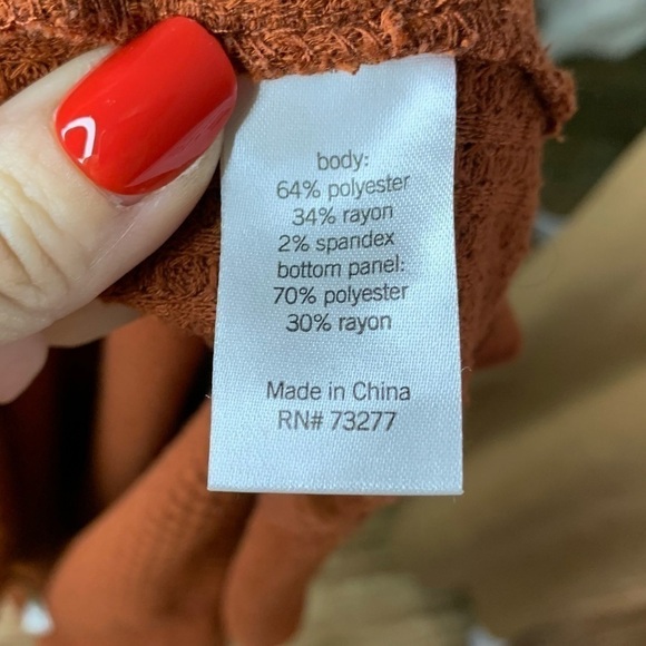 Vintage Mudd Women's Medium mudd Brown Inside out out Short Sleeve Shirt - Picture 10 of 11